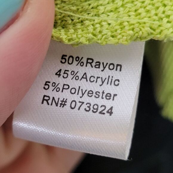 Ming Wang Women Small  Cardigan Sweater Shell Tank Twin Set 2-PC Green - Picture 4 of 4